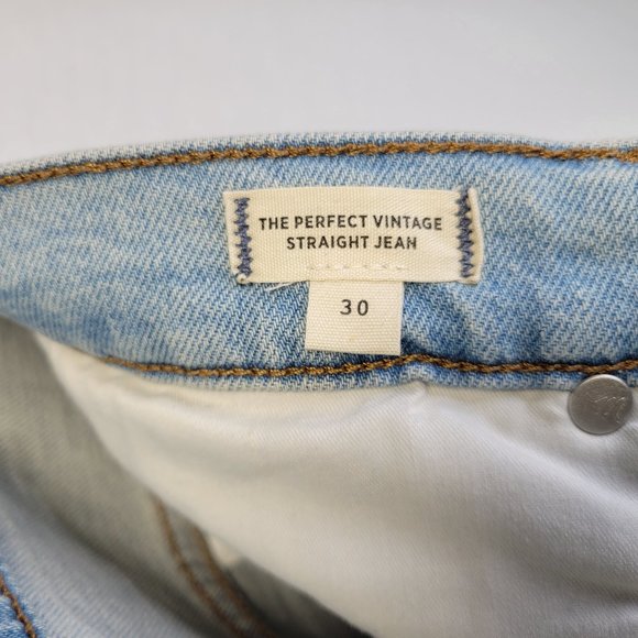 Madewell Women's Size 30 Jeans The Perfect Vintage Straight Jean - Picture 7 of 8